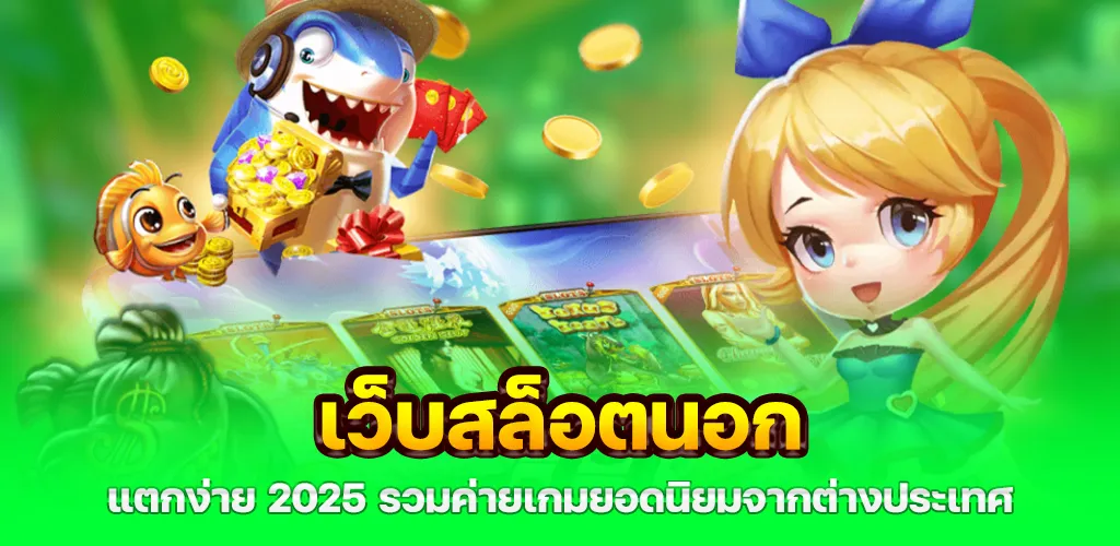 เว็บสล็อตนอก แตกง่าย 2025 รวมค่ายเกมยอดนิยมจากต่างประเทศ